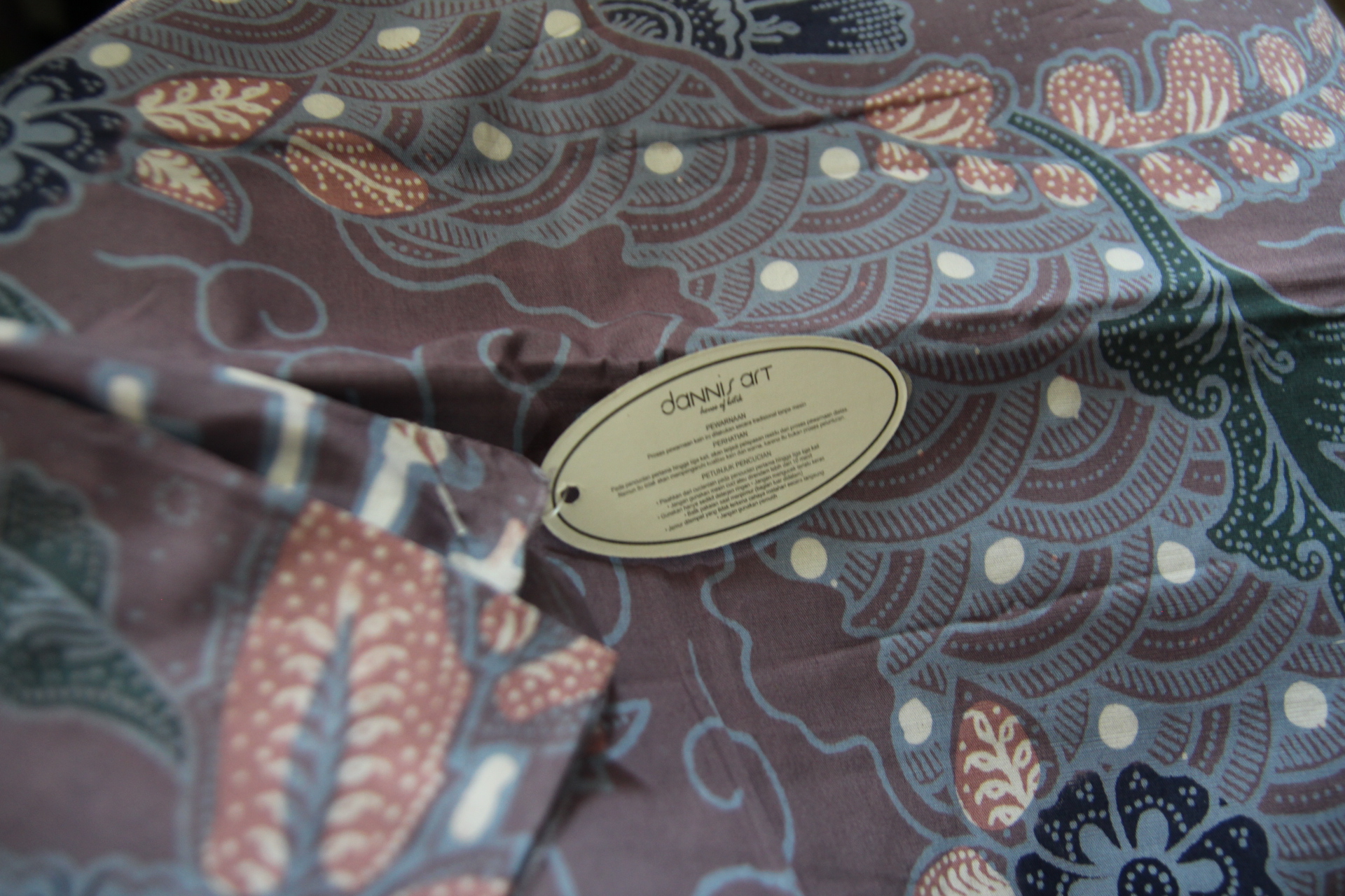 Kain cap kombinasi ungu pastel