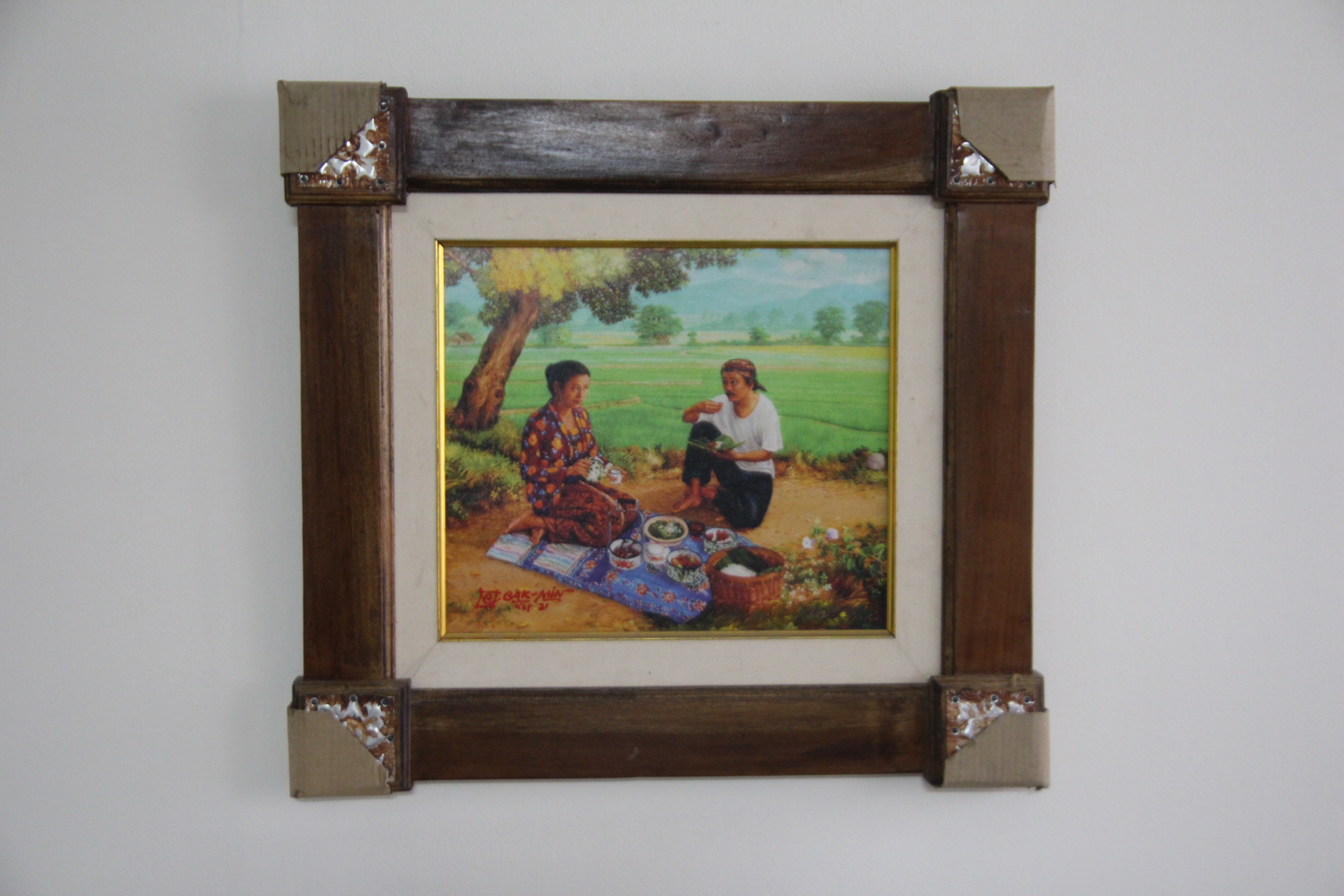 Lukisan Cak Min "Ngirim" 40x35 cm (Printing)