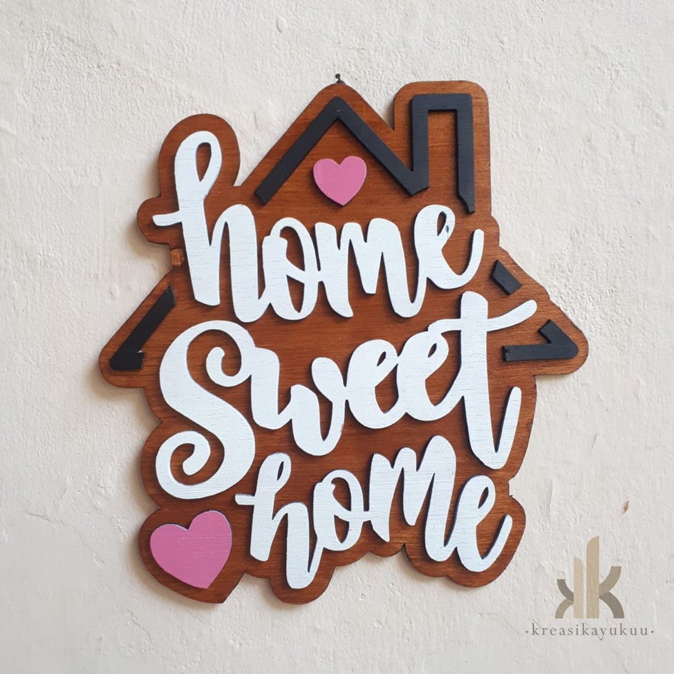 Home Sweet Home Plywood 5mmx3mm / 30x30 cm
